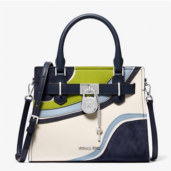 Michael Kors Hamilton Small Patchwork Satchel Crossbody - Picture 3 of 4